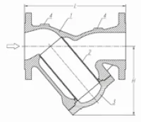 Фильтр сетчатый У-образный на трубопровод ст.09Г2С DN 100 PN 16