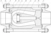 Клапан обратный осесимметричный для трубопроводов 005 ст.09Г2С DN 50 PN 160