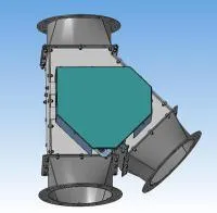 Клапан регулирующий с электрическим приводом модели FK 300 0-45 (правое исполнение)