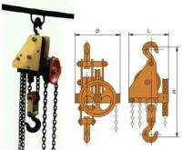 Таль ручная червячная стационарная ТРЧС-1,0 г/п 1,0 т, h - 3м