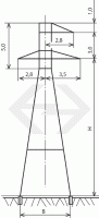 Опора ЛЭП У35-2+5