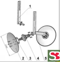 Стойка диска левая 1861/03-100/0