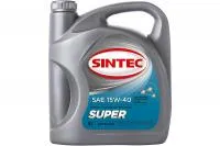 Масло SINTEC Супер SAE 15W-40 API SG/CD канистра 4л/Motor oil 4liter can