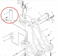 9R8579 Палец поворотного Гидроцилиндра Cat Caterpillar КАТ Катерпилер