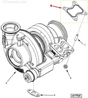 Прокладка под турбокомпрессор Cummins QSX (3171368)