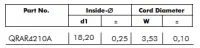 Уплотнительное кольцо квадратного сечения Trelleborg QRAR4210A-N7004 (18,2x3,53) материал NBR-каучук