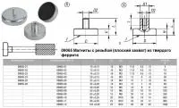Магниты с резьбой (плоский захват) из твердого феррита