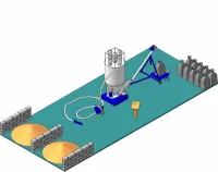 Комплекс по производству рассыпного комбикорма 1 т/час