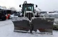 Снеговой V-образный отвал для экскаватора-погрузчика, 2400 мм, гидравлический поворот