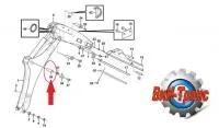 Палец (Крепление г/цилиндра рукояти и г/цилиндра стрелы) VOE15631339 для задней стрелы на VOLVO