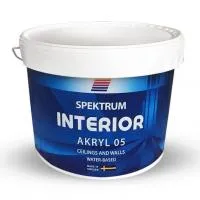Акриловая краска для стен и потолка Spektrum Interior 05 база Hvit, 10 л