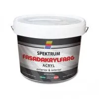 Наружная краска для работ по бетону Spektrum Fasadakrylfarg, 9 л