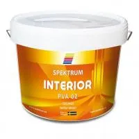 Краска по бетону для внутренних работ Spektrum Interior 02 база Hvit, 10 л