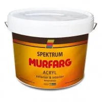 Матовая краска для наружных и внутренних работ Spektrum Murfarg Hvit, 10 л