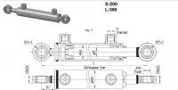 Гидроцилиндр подъема секций культиваторов ЦГ-40.25х200/(390)-ШШ