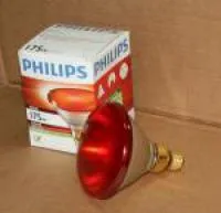 Лампа инфракрасная для обогрева цыплят и птенцов Philips 175W