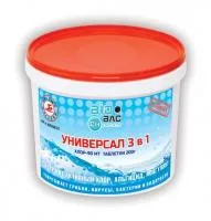 Для обработки воды в бассейне Универсал 3 в 1 хлор, альгицид, коагулянт