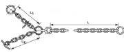 Цепь для привязи 3-х концевая для привязи скота