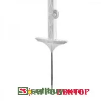Столбик для электропастуха из пластика с металлической ножкой 156 см / 14 креплений